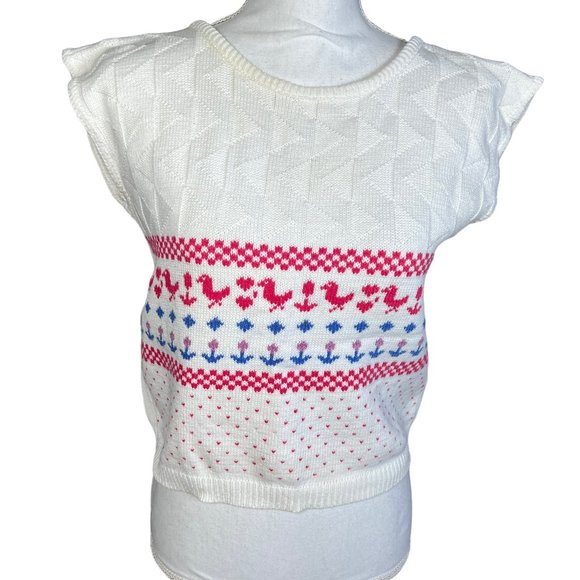 Duck & Heart Sleeveless Sweater - Picture 1 of 9